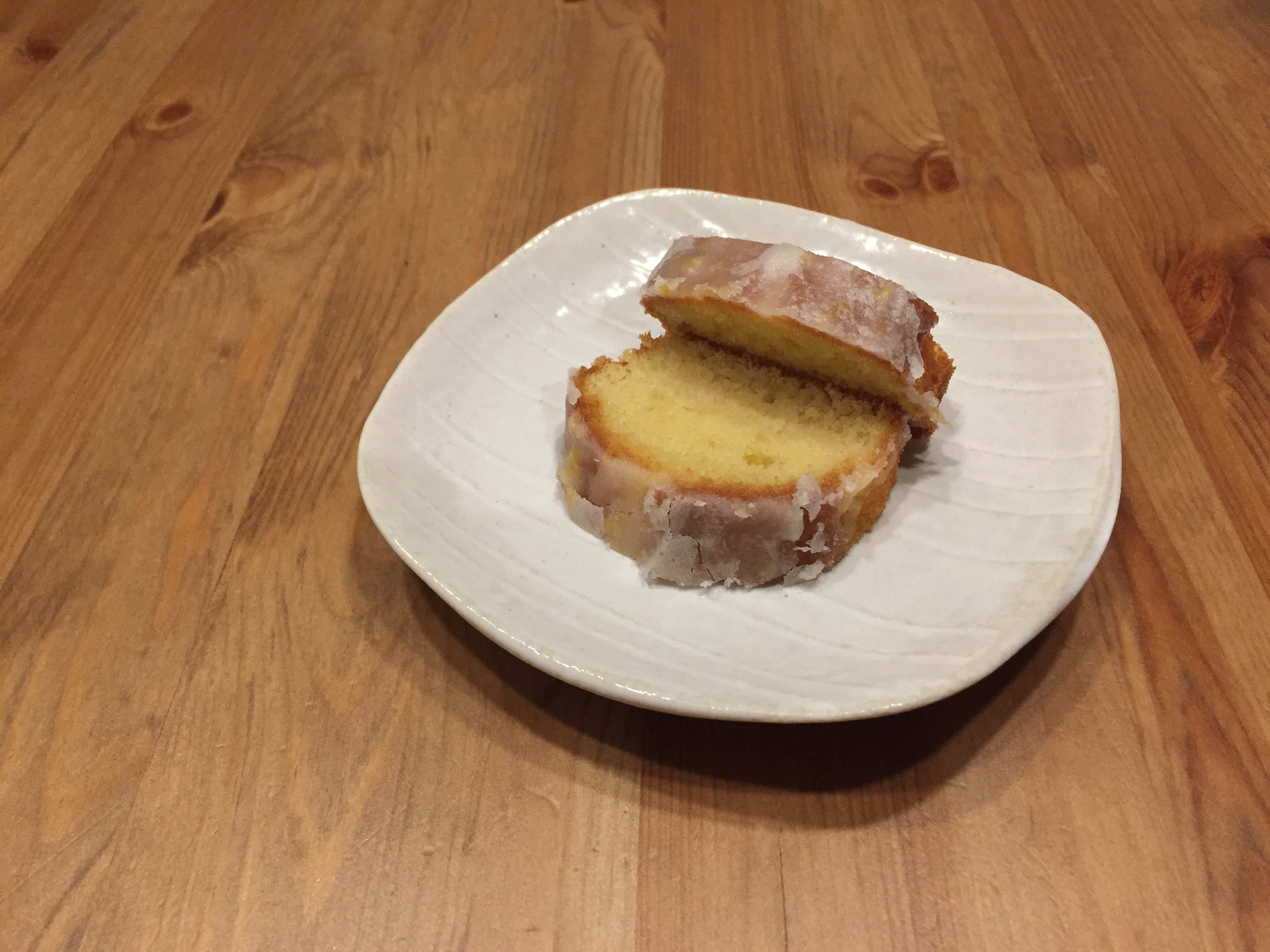 Lemon pound cake slice