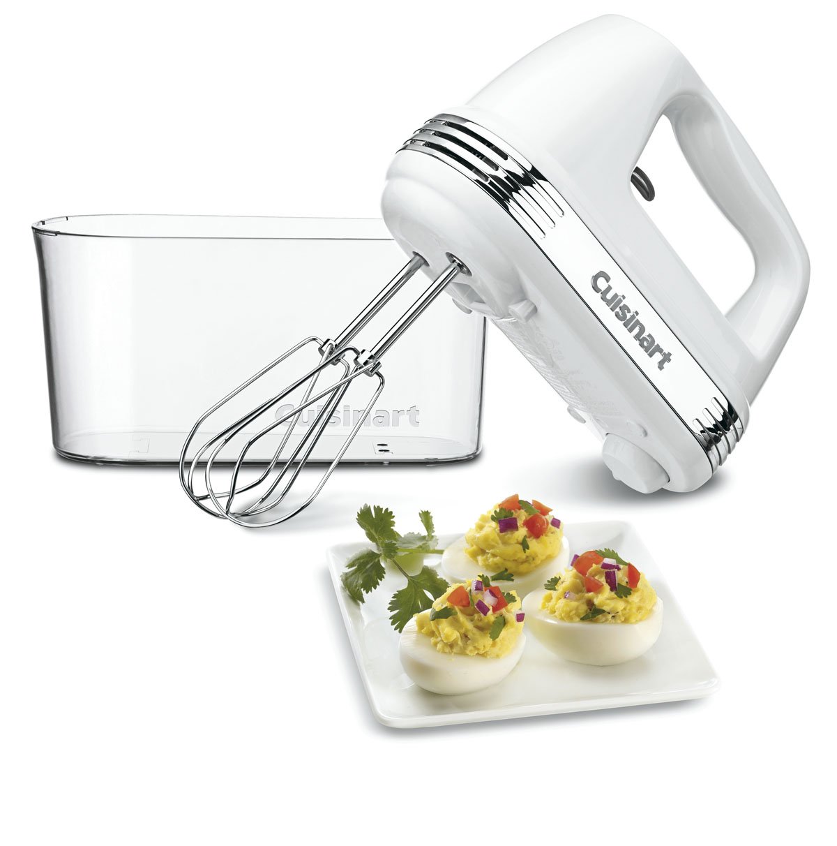 Cuisinart HM-90S Power Advantage Plus 9-Speed Handheld Mixer with Storage Case, White