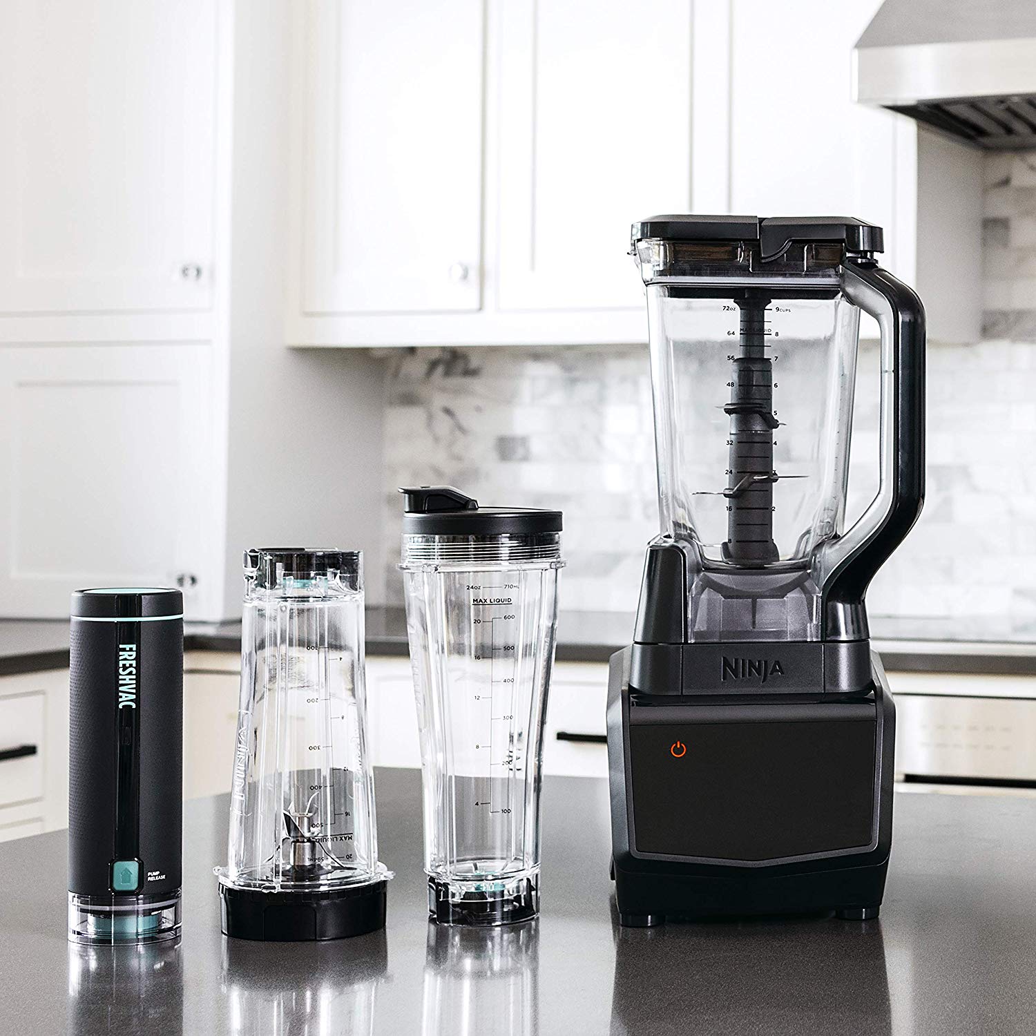 Ninja Smart Screen Duo Technology in Black (CT661V) Countertop Blender with Freshvac