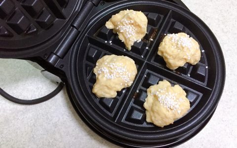 Place on the preheated waffle iron