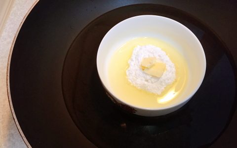 melt butter with double boiling