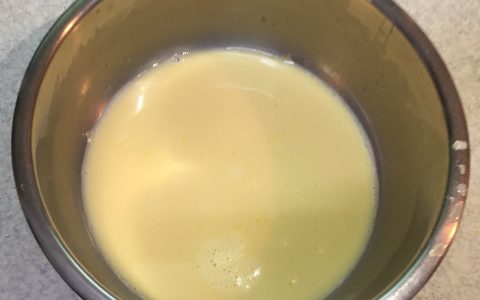 the egg milk mixture