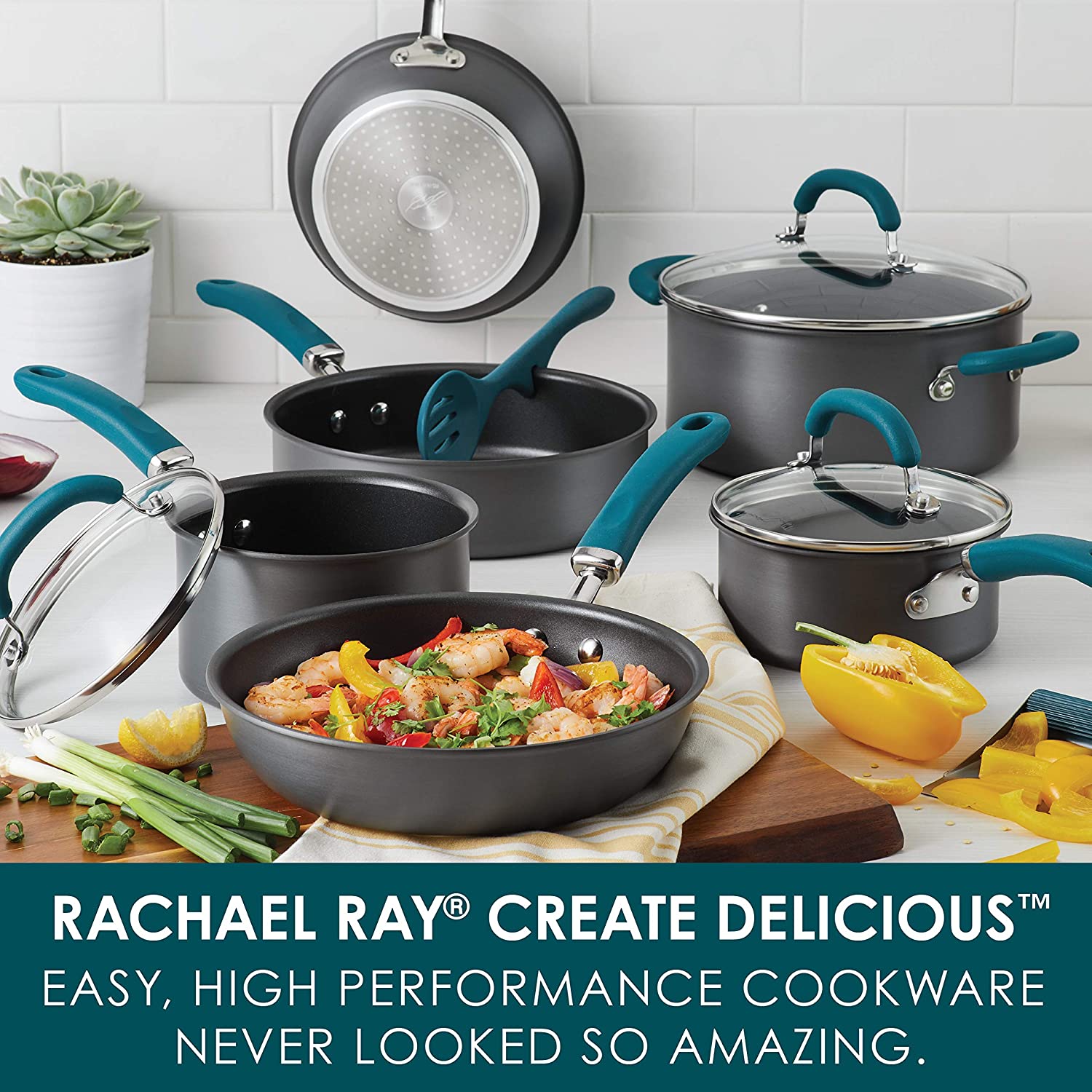 Rachael Ray Hard Anodized Nonstick Cookware Pots and Pans Set