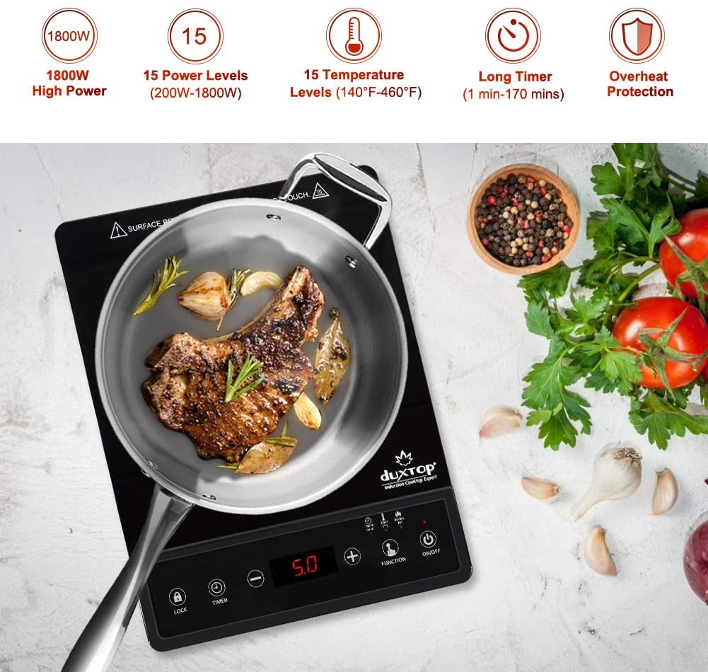 Duxtop 8500ST Portable Induction Cooktop Features