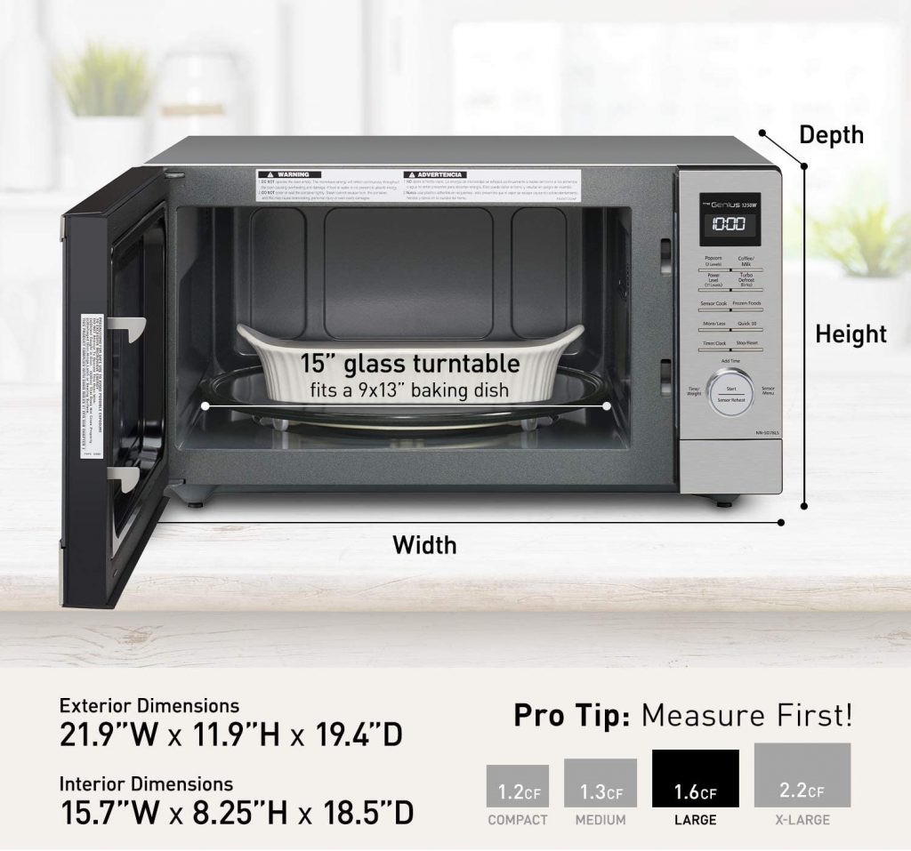 Panasonic NN-SD78LS Microwave Oven size