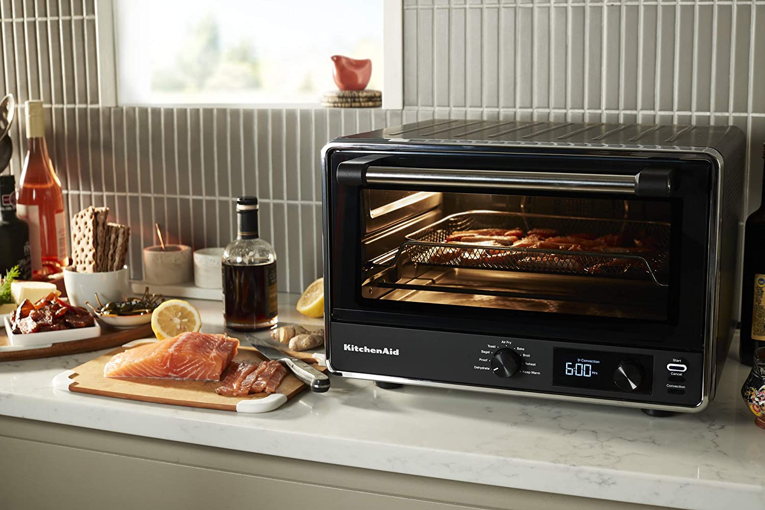 KitchenAid KCO124BM Digital Air Fryer Oven in kitchen