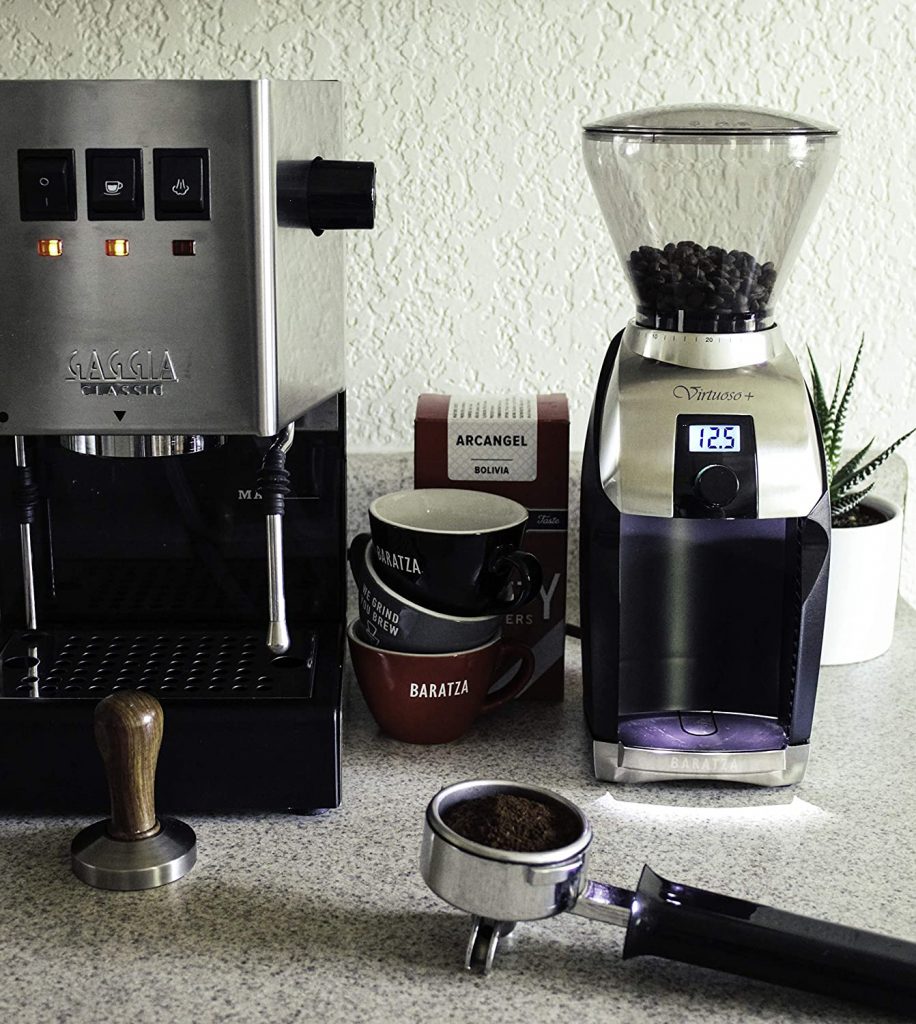 Baratza Virtuoso+ Conical Burr Coffee Grinder set