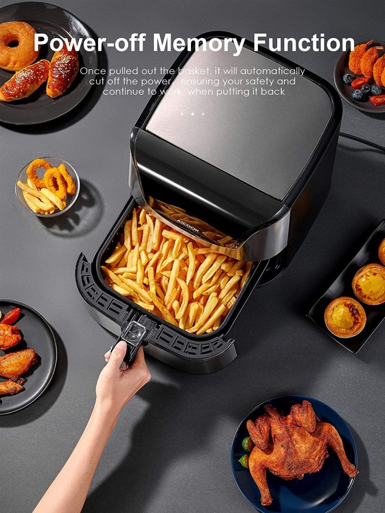 AICOOK 5.8-quart Electric Air Fryer function