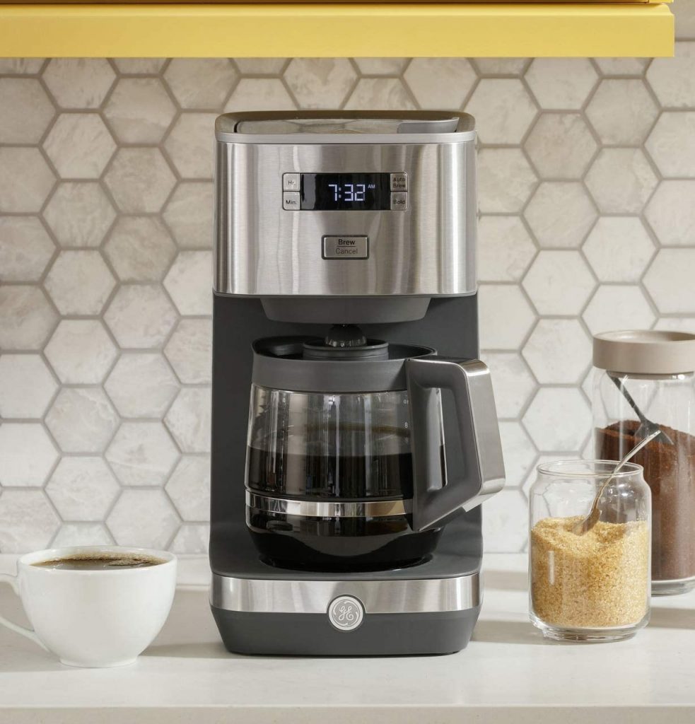 GE Drip 12-cup Coffee Maker in kitchen