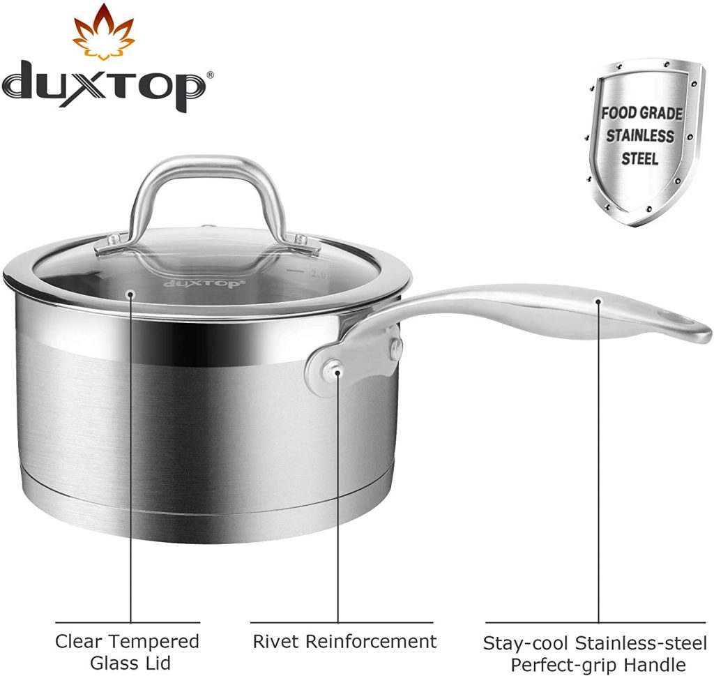Duxtop 17PC Professional Stainless Steel Induction Cookware Set Food Grade