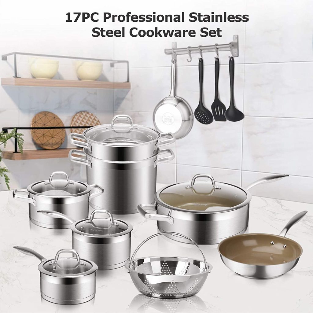 Duxtop 17PC Professional Stainless Steel Induction Cookware Set vision