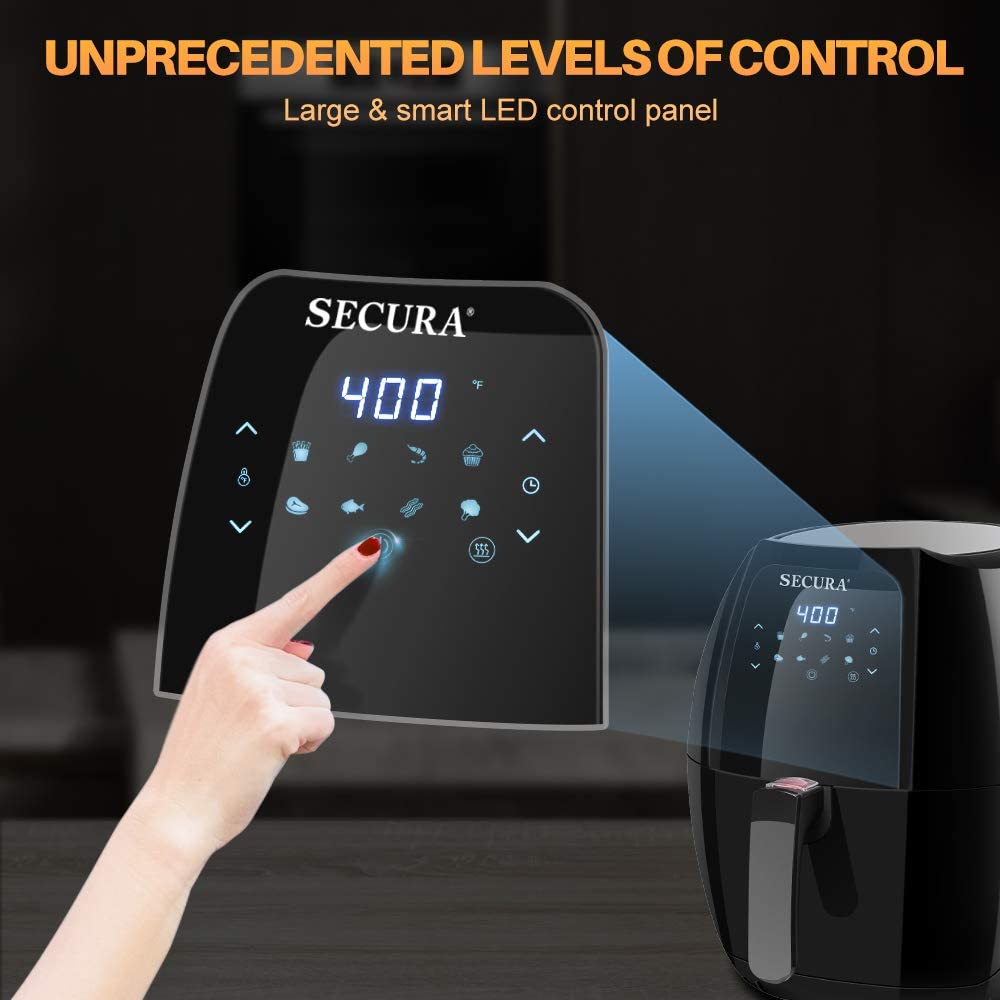 Secura 6.3QT Electric Air Fryer Control