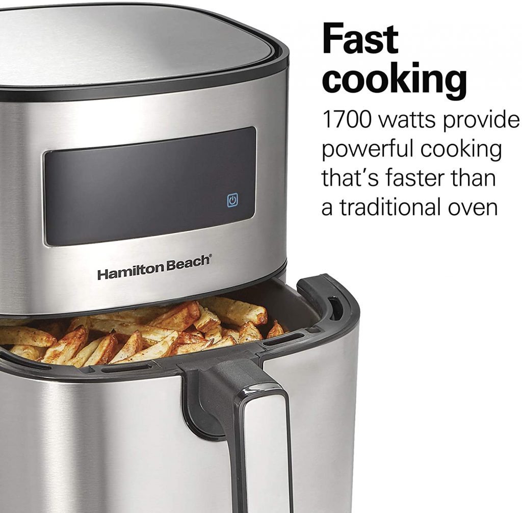 Hamilton Beach 5.3 Quart Digital Air Fryer Oven Food Cooking