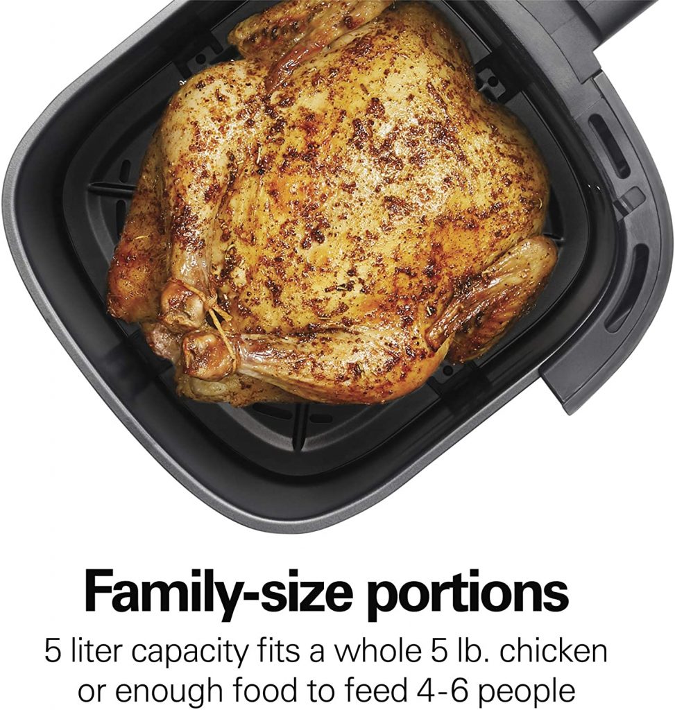 Hamilton Beach 5.3 Quart Digital Air Fryer Oven Portions