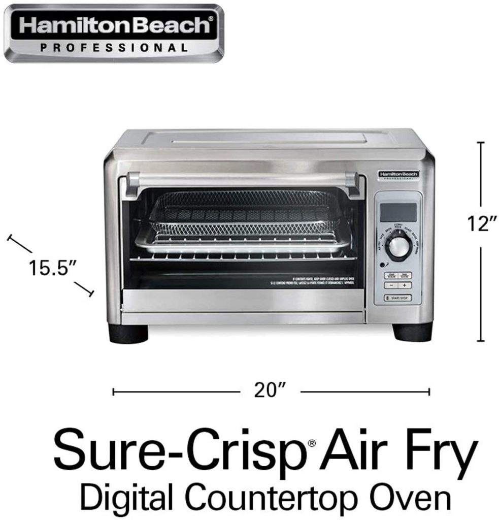 Hamilton Beach Sure-Crisp Air Fryer Oven Size