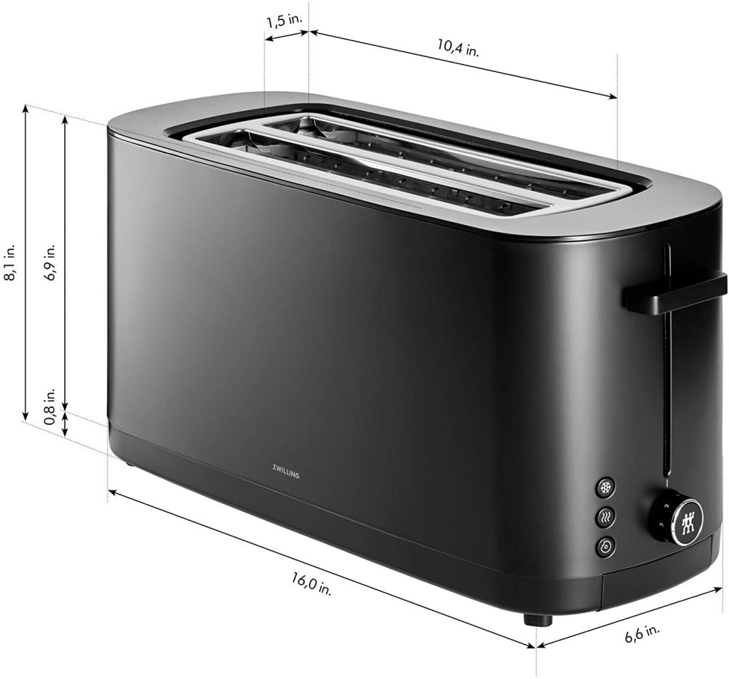 Zwilling Long Slot Toaster Size