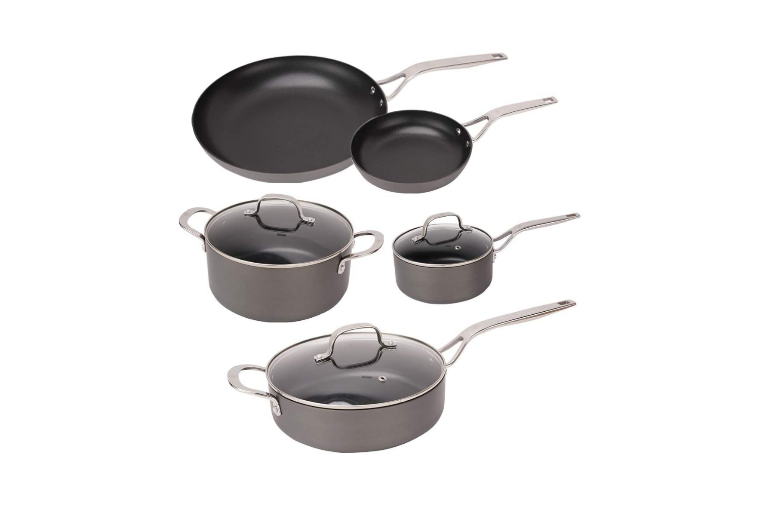 Swiss Diamond Hard anodized 8-piece cookware set