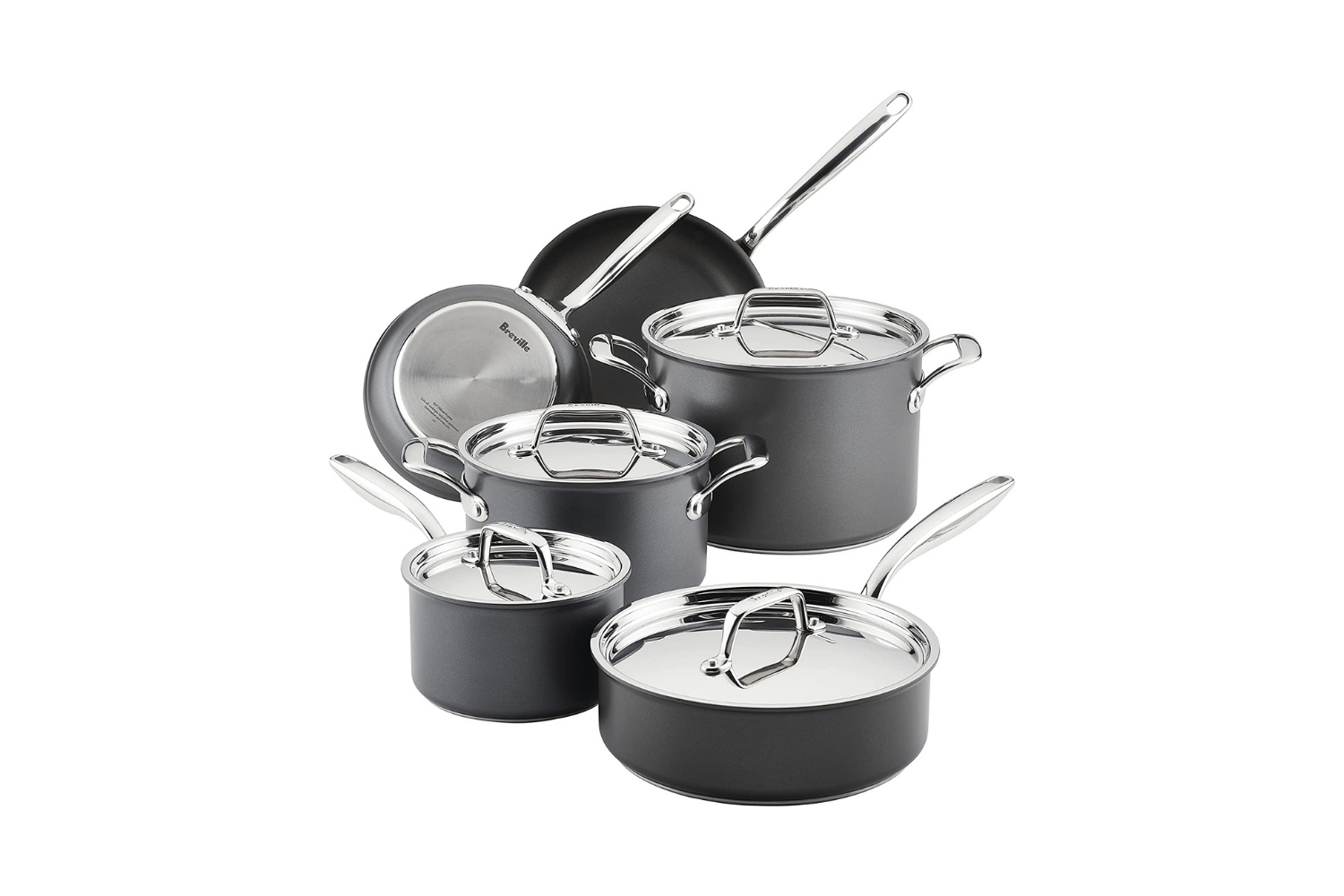 Breville Thermal Pro Hard 10-Piece Nonstick Cookware Set