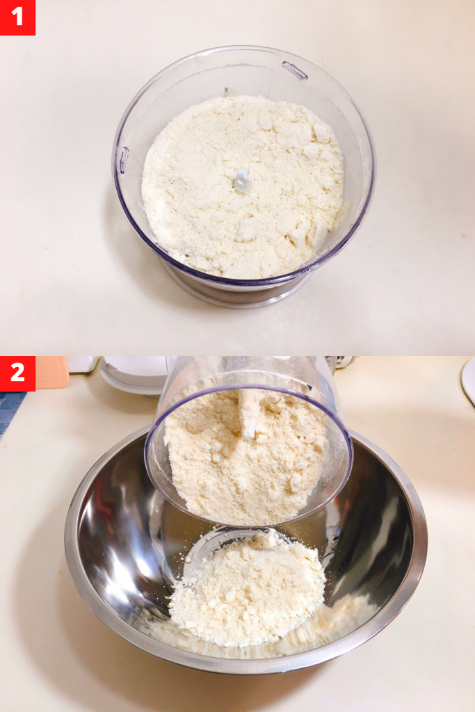 Transfer the flour mixture into a mixing bowl