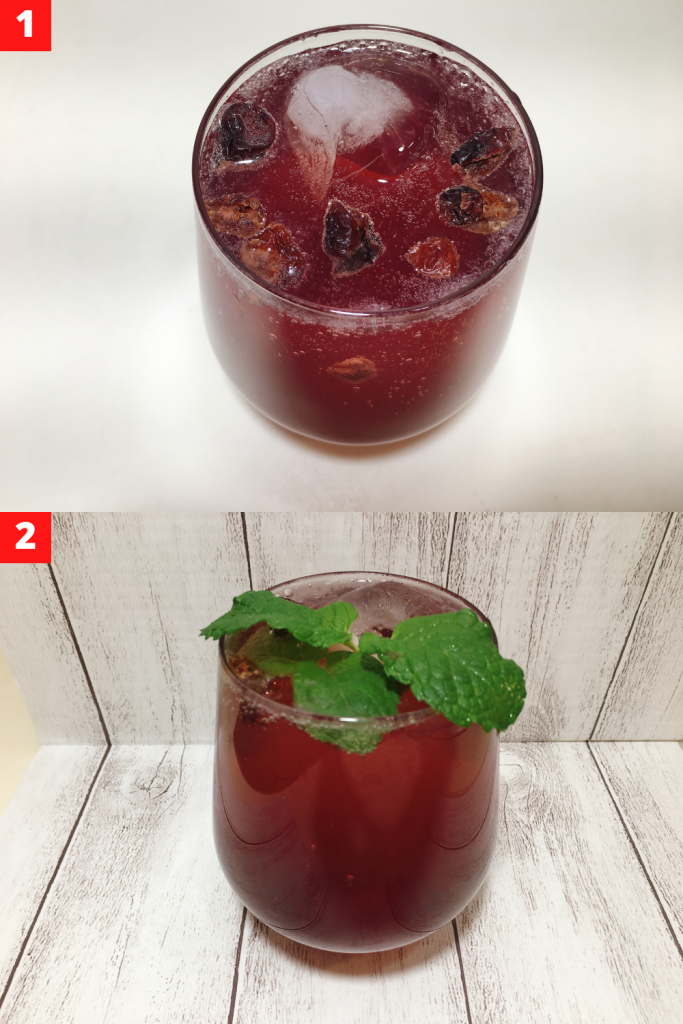 Add dried cranberry and garnish with fresh mint leaves