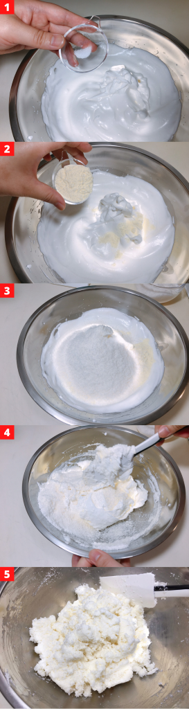 Add salt milk powder and shredded coconut in the mixing bowl