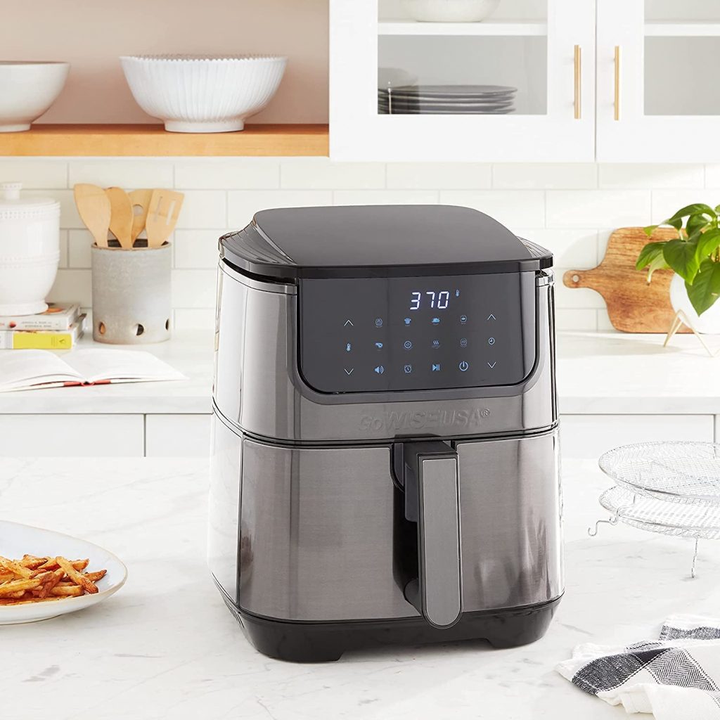 GoWISE USA 7-Quart Air Fryer & Dehydrator MAX STEEL XL