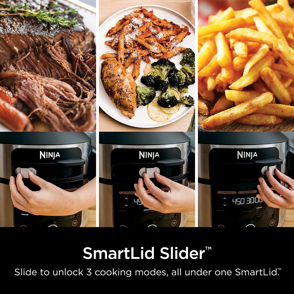 Slide to unlock 3 cooking modes