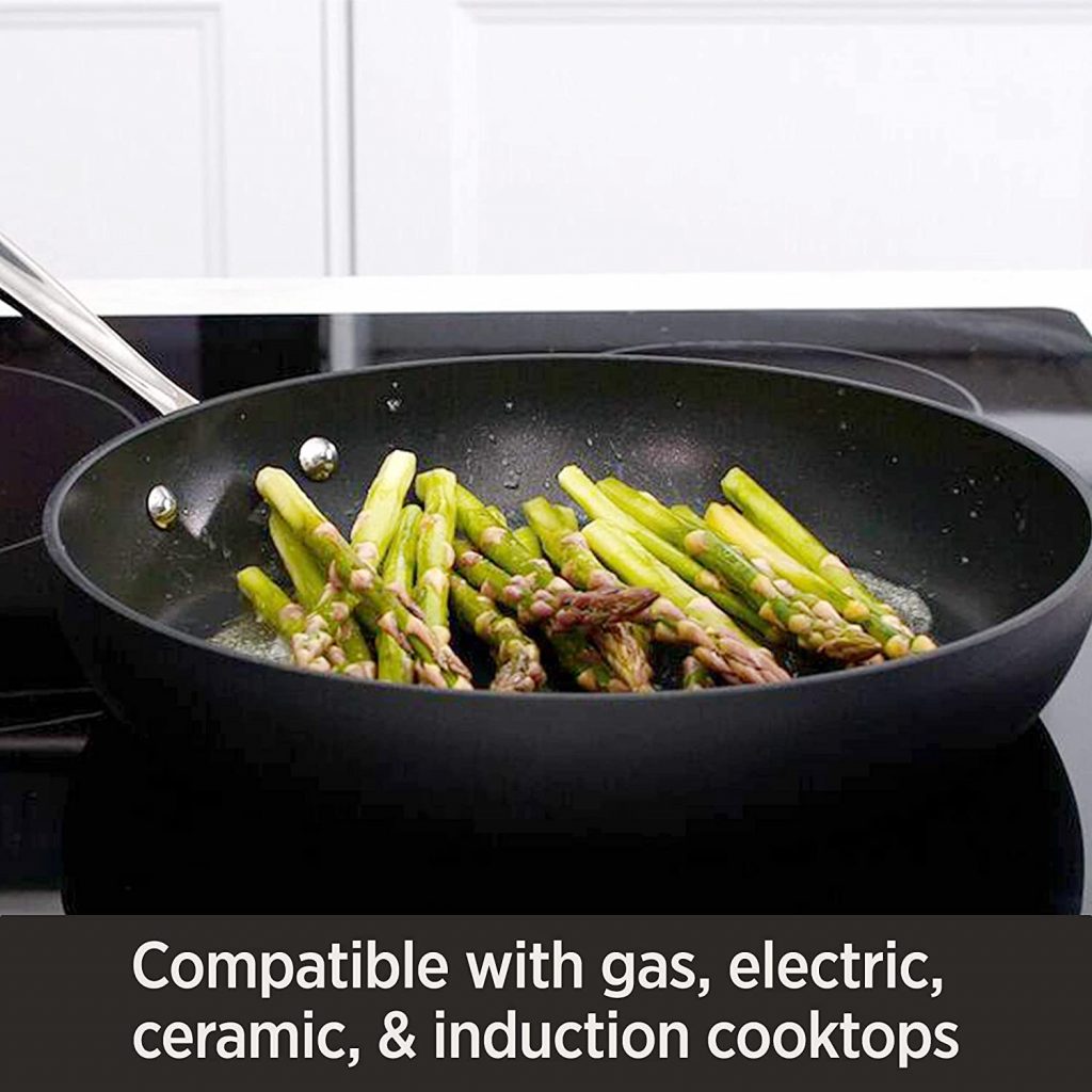 Compatible with Gas, Electric, Ceramic, & Induction Cooktops