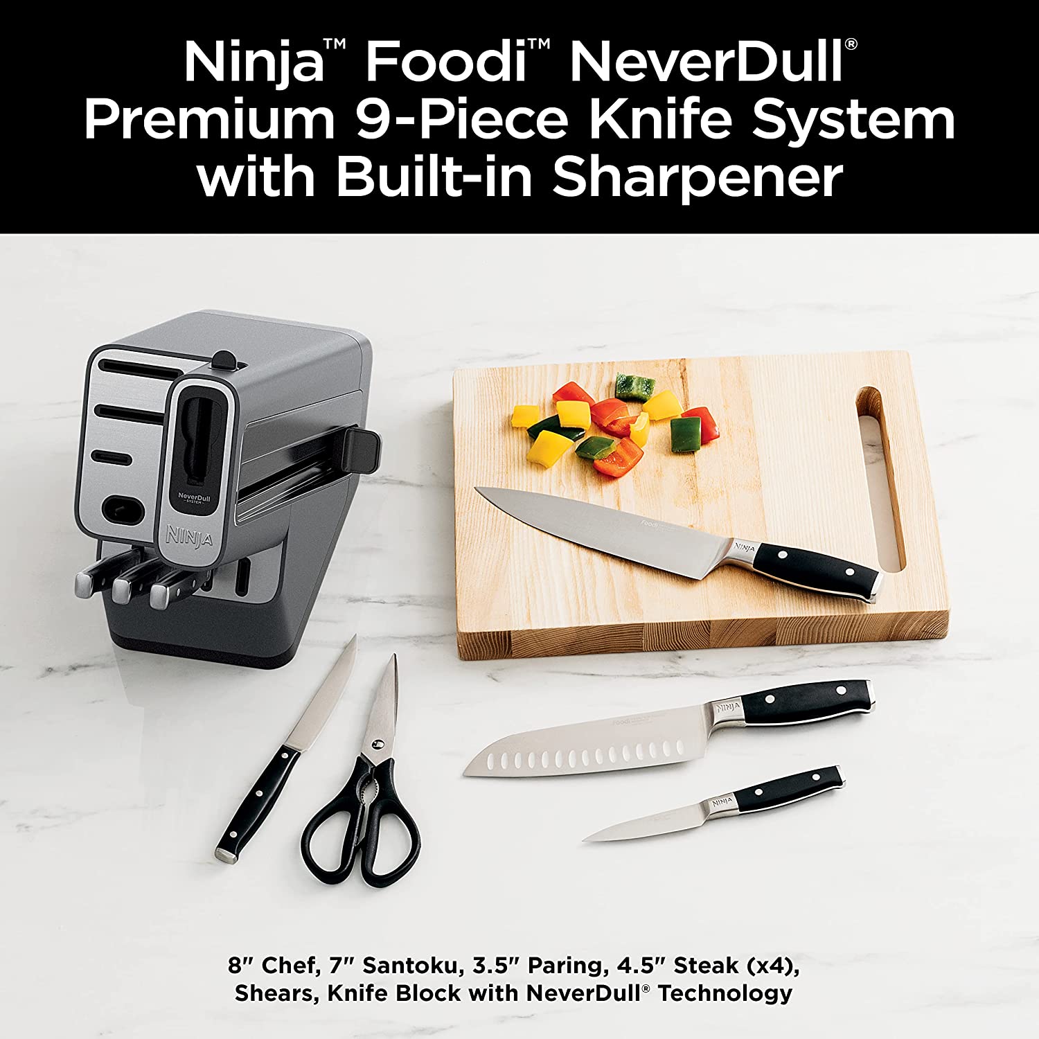 Ninja K32009 Foodi Neverdull Premium Knife System Reviw Yourkitchentime