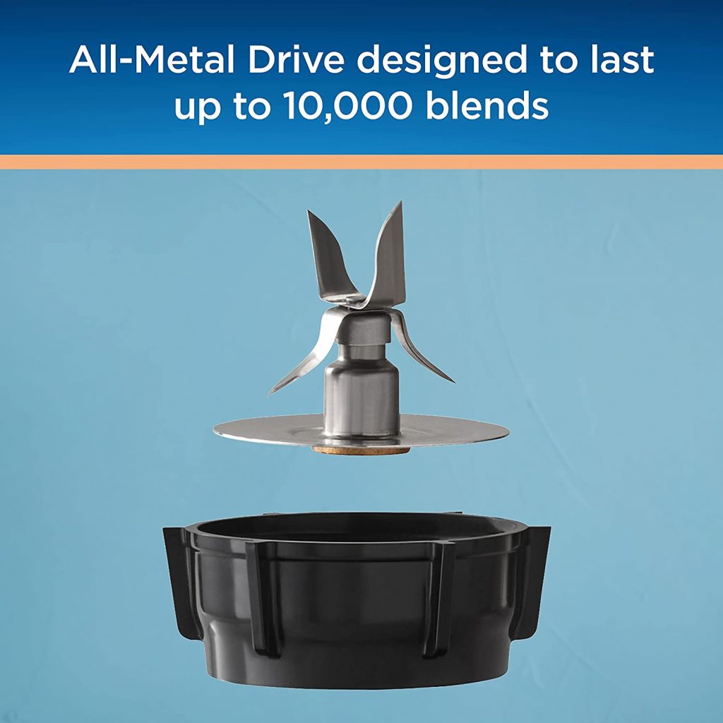 all metal drive designed to last up to 10000 blends