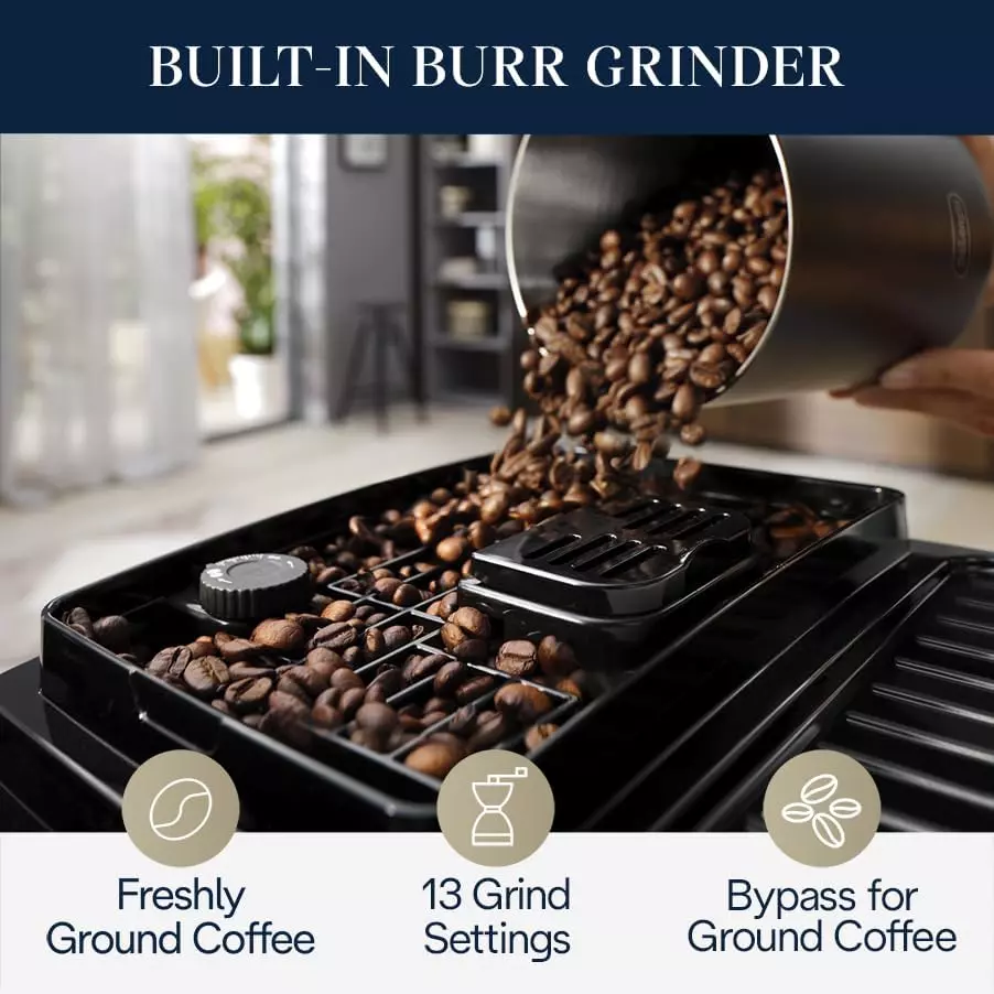 DeLonghi ECAM22022SB Built-in Burr Grinder