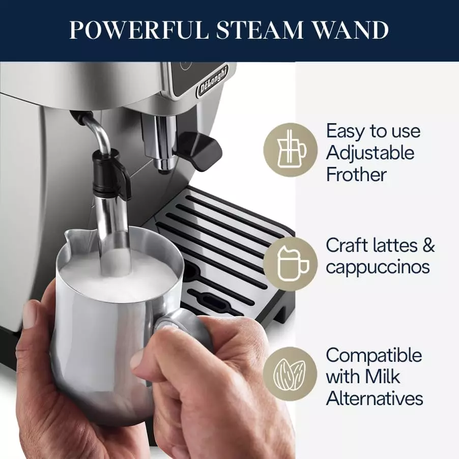 DeLonghi ECAM22022SB Powerful Steam Wand