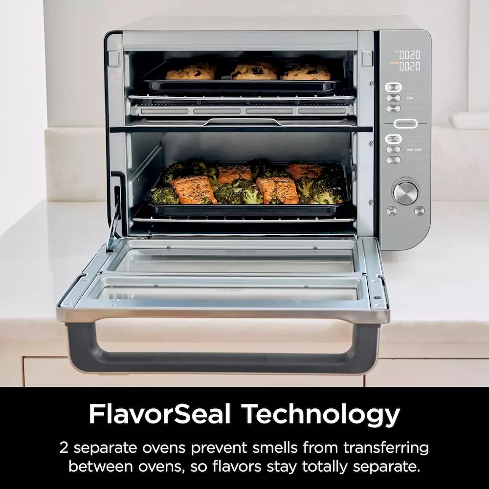 Ninja DCT601 Double Stack XL Countertop Oven FlavorSeal Technology