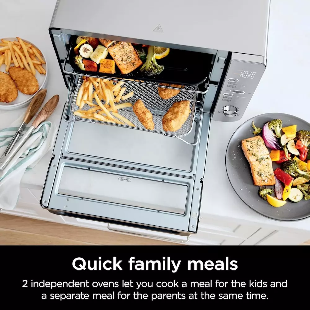 Ninja DCT601 Double Stack XL Countertop Oven Quik Family Meals