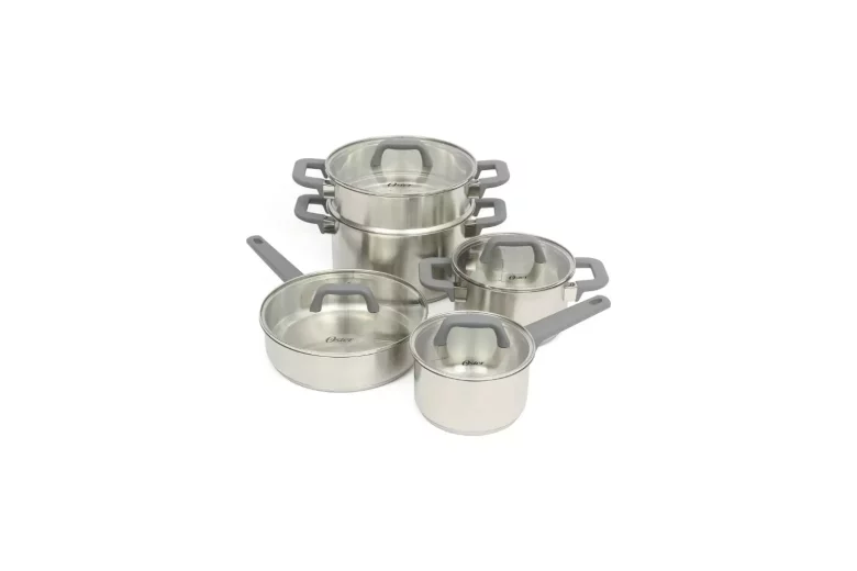 Oster Beauford 9 Piece Stainless Steel Non-Toxic Cookware Set