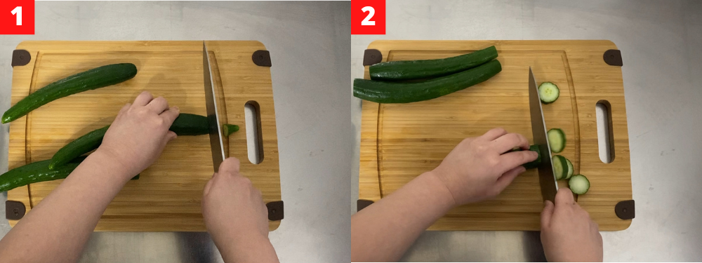 Japanese Pickled Cucumbers with Shio Kombu Step1