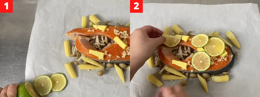 Air Fryer Lemon Butter Salmon Instructions 6
