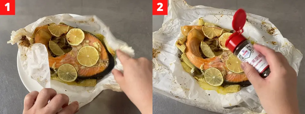 Air Fryer Lemon Butter Salmon Instructions 8